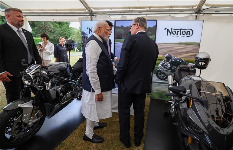 PM and the Prime Minister of the United Kingdom, Mr. Keir Starmer attend a business event at London, in England on July 24, 2025.:Prime Minister's Office PM and the Prime Minister of the United Kingdom, Mr. Keir Starmer attend a business event at London, in England on July 24, 2025.:Prime Minister