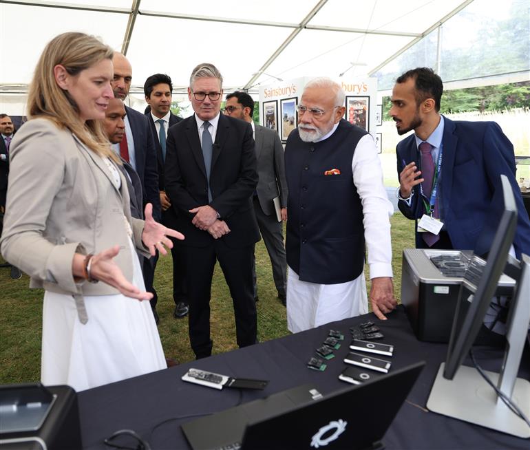 PM and the Prime Minister of the United Kingdom, Mr. Keir Starmer attend a business event at London, in England on July 24, 2025.:Prime Minister's Office PM and the Prime Minister of the United Kingdom, Mr. Keir Starmer attend a business event at London, in England on July 24, 2025.:Prime Minister