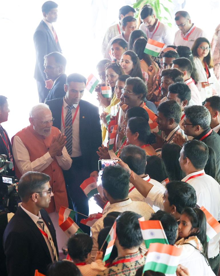 PM being welcomed by Indian Diaspora at Kurumba Resort, in Maldives on July 25, 2025.