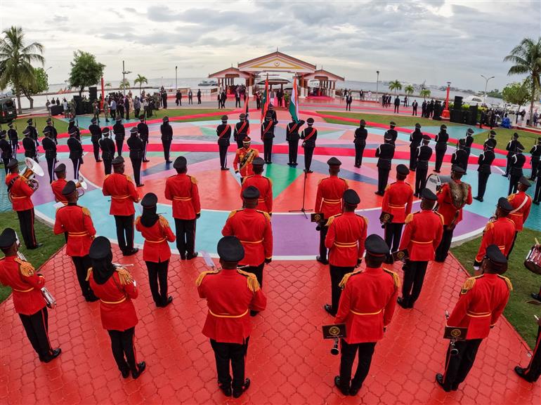 PM receives ceremonial welcome and guard of honour at Malé, in Maldives on July 25, 2025.