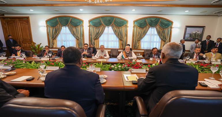 PM attends delegation level talks between India and Maldives at Malé, in Maldives on July 25, 2025.:Prime Minister's Office PM attends delegation level talks between India and Maldives at Malé, in Maldives on July 25, 2025.:Prime Minister