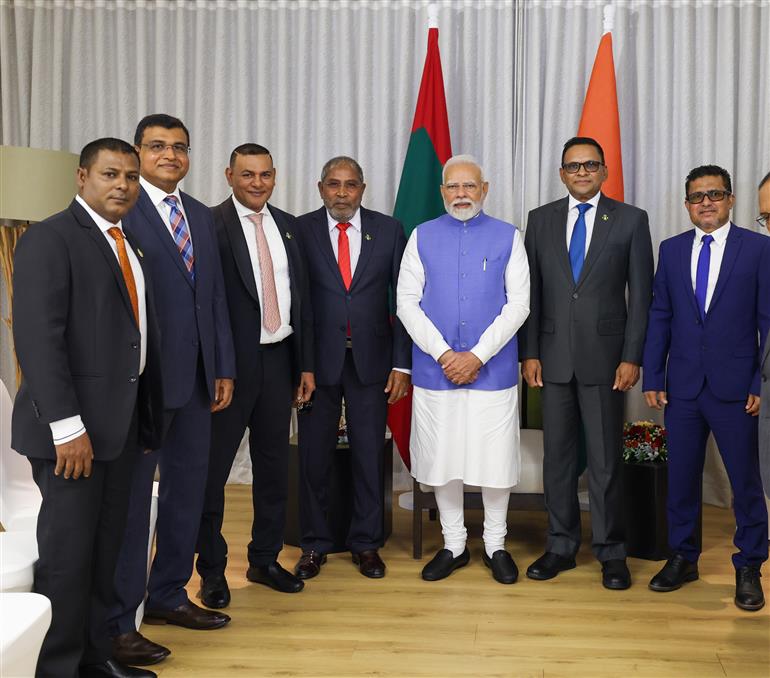 PM meeting with members of different political parties of the Maldives at Male, in Maldives on July 26, 2025.:Prime Minister's Office PM meeting with members of different political parties of the Maldives at Male, in Maldives on July 26, 2025.:Prime Minister
