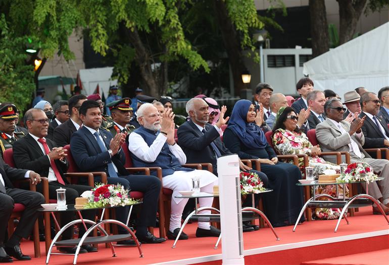PM participates in the 60th Independence Day celebrations of Maldives as the Guest of Honour at Male, in Maldives on July 26, 2025.:Prime Minister's Office PM participates in the 60th Independence Day celebrations of Maldives as the Guest of Honour at Male, in Maldives on July 26, 2025.:Prime Minister