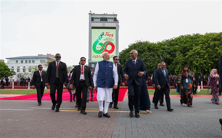 PM participates in the 60th Independence Day celebrations of Maldives as the Guest of Honour at Male, in Maldives on July 26, 2025.:Prime Minister's Office PM participates in the 60th Independence Day celebrations of Maldives as the Guest of Honour at Male, in Maldives on July 26, 2025.:Prime Minister