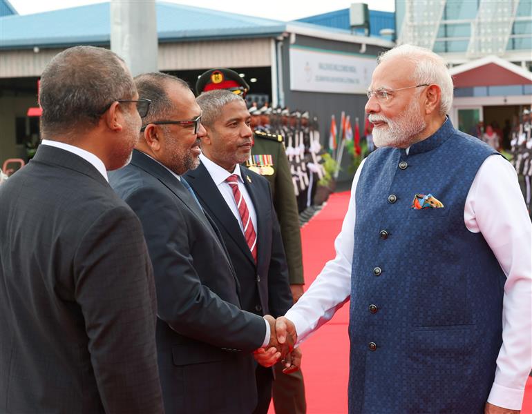 PM embarks for India after completing his visit to Male (Maldives) on July 26, 2025.:Prime Minister's Office PM embarks for India after completing his visit to Male (Maldives) on July 26, 2025.:Prime Minister