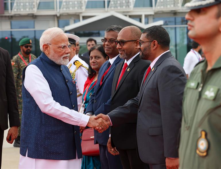 PM embarks for India after completing his visit to Male (Maldives) on July 26, 2025.:Prime Minister's Office PM embarks for India after completing his visit to Male (Maldives) on July 26, 2025.:Prime Minister