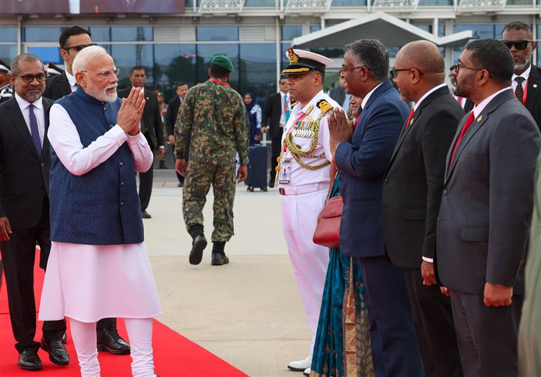 PM embarks for India after completing his visit to Male (Maldives) on July 26, 2025.:Prime Minister's Office PM embarks for India after completing his visit to Male (Maldives) on July 26, 2025.:Prime Minister