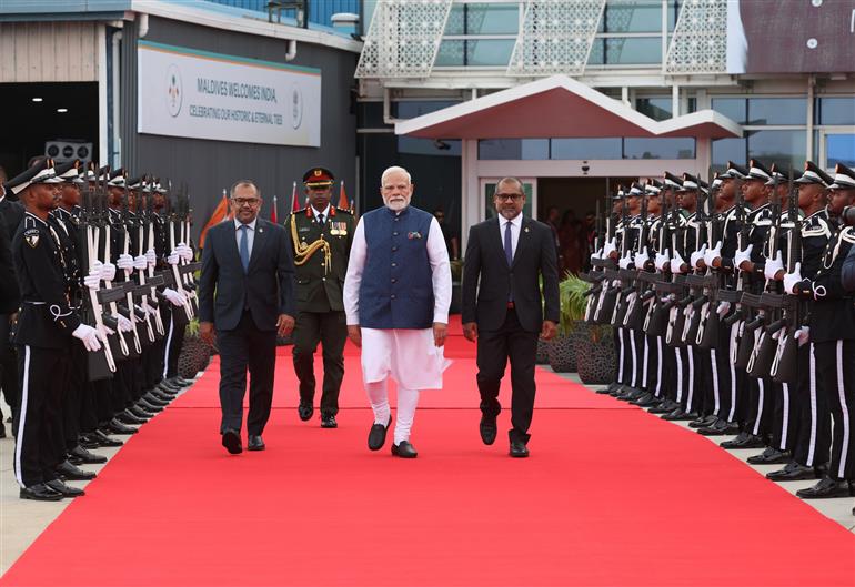 PM embarks for India after completing his visit to Male (Maldives) on July 26, 2025.:Prime Minister's Office PM embarks for India after completing his visit to Male (Maldives) on July 26, 2025.:Prime Minister
