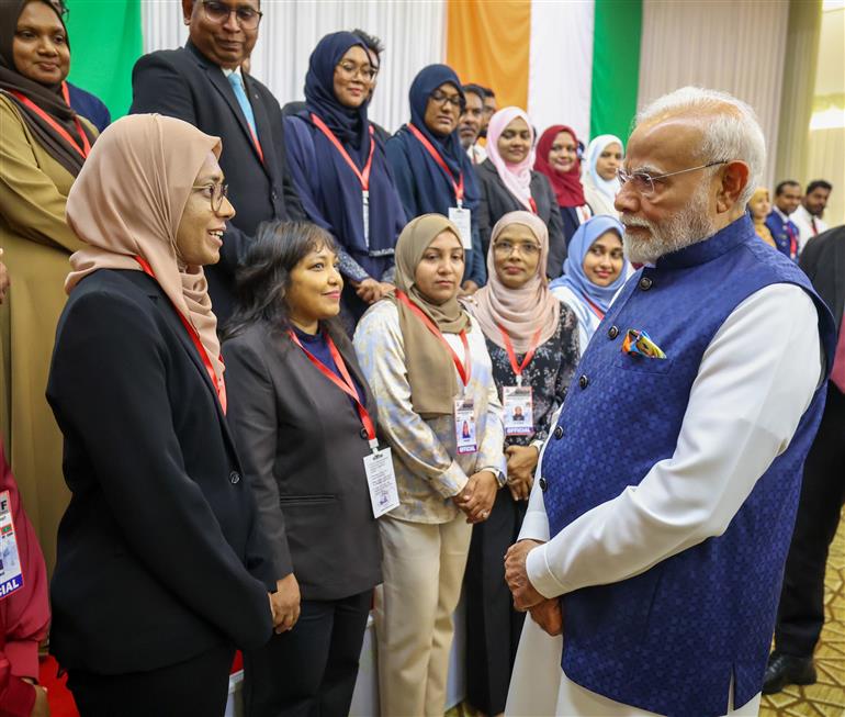 PM interacted with beneficiaries of the Indian Technical and Economic Cooperation (ITEC) Programme, in Maldives on July 26, 2025.