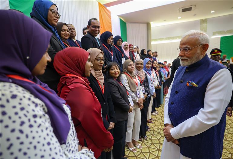 PM interacted with beneficiaries of the Indian Technical and Economic Cooperation (ITEC) Programme, in Maldives on July 26, 2025.