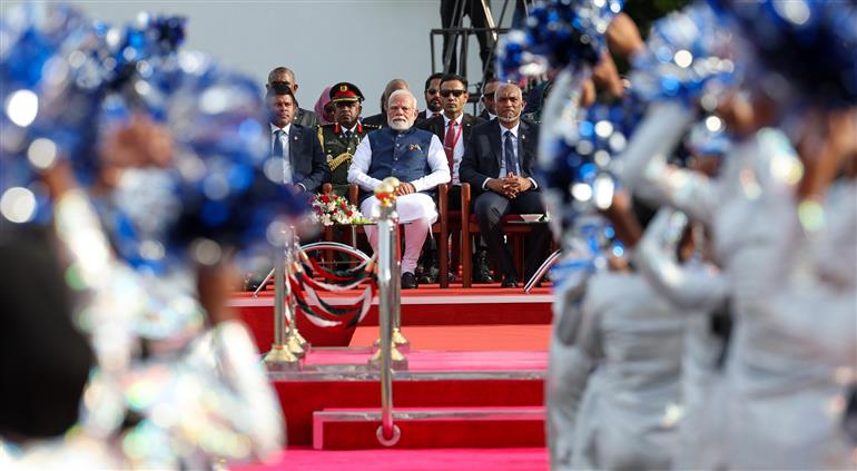 PM attends the 60th Independence Day celebrations of Maldives as the Guest of Honour at Male, in Maldives on July 26, 2025.