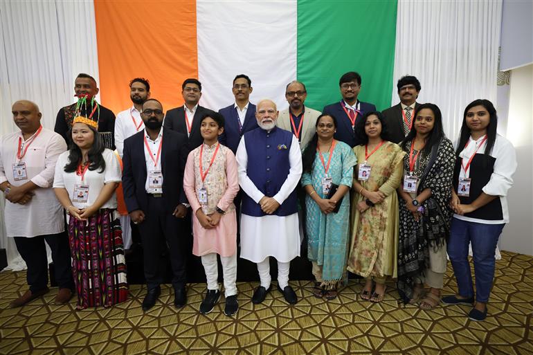 PM interacting with the Indian community at Male, in Maldives on July 26, 2025.