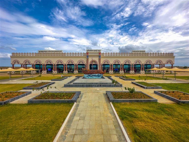 PM arrives Thoothukudi airport at Tamil Nadu in India, on July 26, 2025.