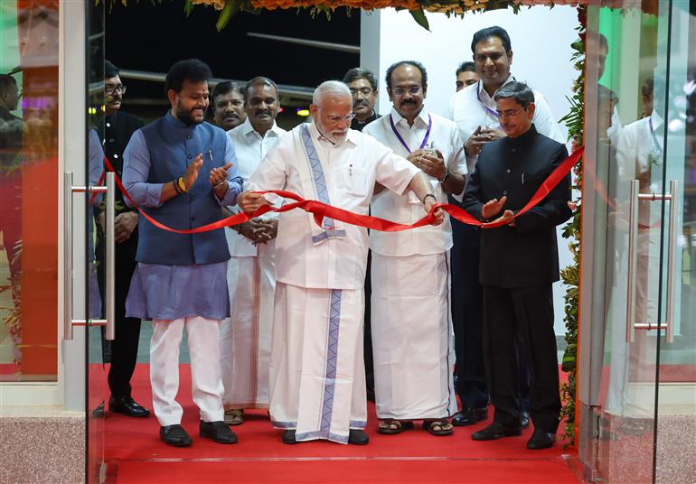 PM inaugurates the New Terminal Building of Tuticorin Airport, in Tamil Nadu on July 26, 2025.