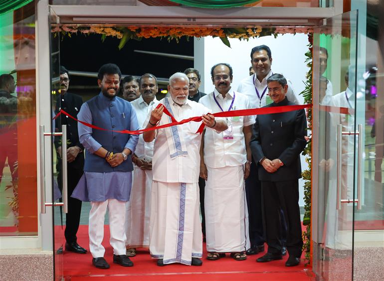 PM inaugurates the New Terminal Building of Tuticorin Airport, in Tamil Nadu on July 26, 2025.