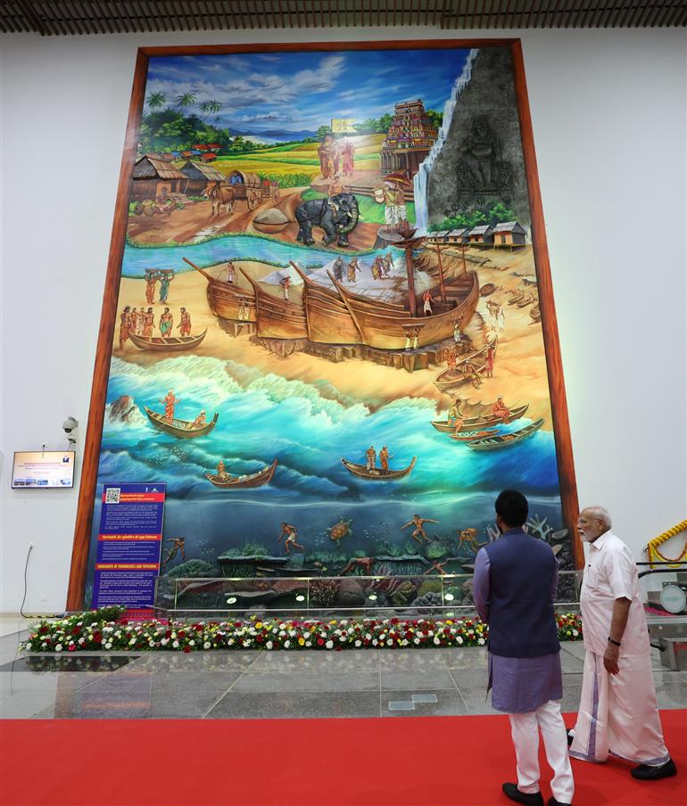 PM undertakes a walkthrough of the New Terminal Building of Tuticorin Airport, in Tamil Nadu on July 26, 2025.