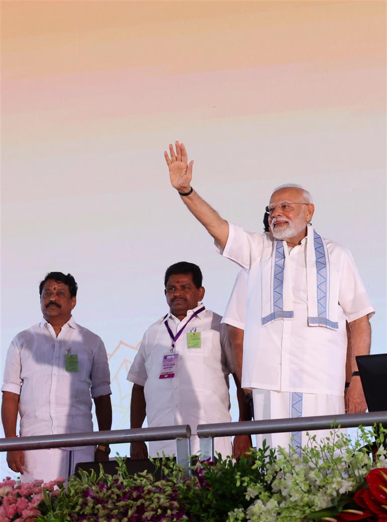 PM graced the public event on the sidelines of the foundation stone laying,  dedication and inauguration of various Development Projects to the nation at Tuticorin, in Tamil Nadu on July 26, 2025.