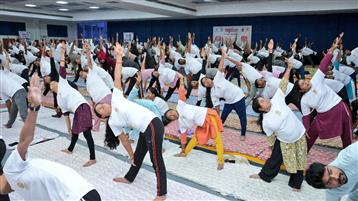 To mark 21 days to IDY2025, Centurion University of Technology & Management (CUTM), Paralakhemundi in collaboration with MDNIY organised a vibrant YOGOTSAV-2025, in New Delhi on May 31, 2025. :AYUSH