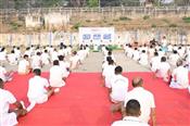 Yogotsav Programme organised in Karbi Anglong, Assam Unites for Yoga marked day 78 of the 100-day countdown to International Day of Yoga 2025, in Assam on April 04, 2025. :AYUSH