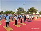 ‘Harit’ Yoga launched by Minister of State (Independent Charge) for Ayush and Health and Family Welfare, Shri Prataprao Jadhav and planted medicinal plants on 75th Countdown to IDY 2025, in Bhubaneshwar April 07, 2025.  :AYUSH