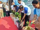 ‘Harit’ Yoga launched by Minister of State (Independent Charge) for Ayush and Health and Family Welfare, Shri Prataprao Jadhav and planted medicinal plants on 75th Countdown to IDY 2025, in Bhubaneshwar April 07, 2025.  :AYUSH