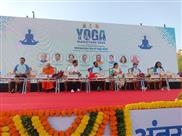 Minister of State (Independent Charge) for Ayush and Health and Family Welfare, Shri Prataprao Jadhav inaugurated the event to mark the 50-day countdown to the International Day of Yoga (IDY) 2025 at the Yoga Mahotsav, in Nashik on May 02, 2025. :AYUSH