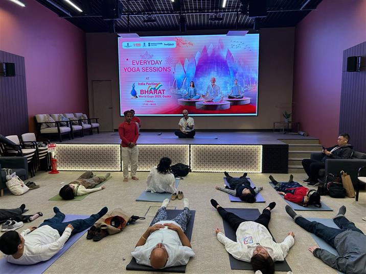  Everyday Yoga Sessions organized by the Ministry of Ayush was held at World Expo-2025 in Osaka, Japan on May 02, 2025.:AYUSH