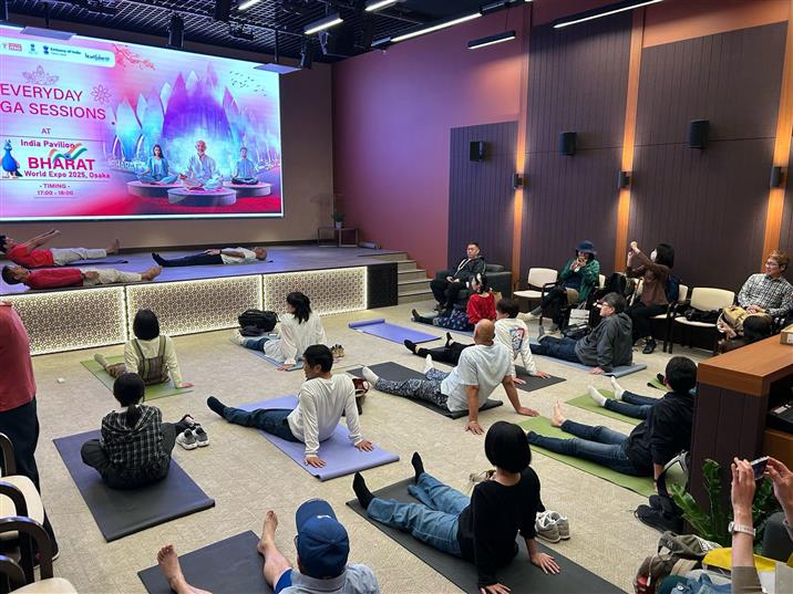  Everyday Yoga Sessions organized by the Ministry of Ayush was held at World Expo-2025 in Osaka, Japan on May 02, 2025.:AYUSH