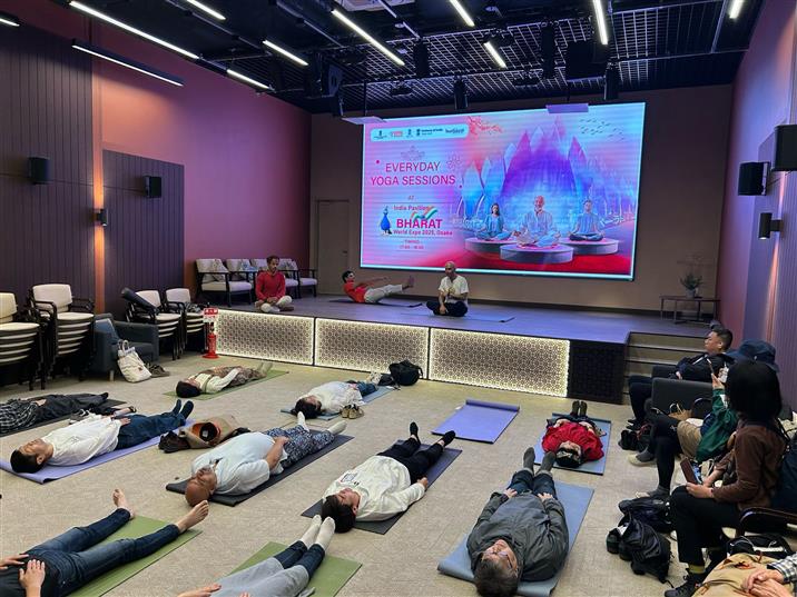  Everyday Yoga Sessions organized by the Ministry of Ayush was held at World Expo-2025 in Osaka, Japan on May 02, 2025.:AYUSH