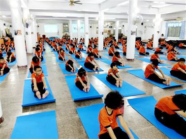 Celebrating YogaMahotsav, over 200 students participated in a Sunday morning yoga session organised by Swami Vivekananda Cultural Centre, Embassy of India, Bangkok at Sathya Sai School, in Thailand on June 02, 2025.:AYUSH