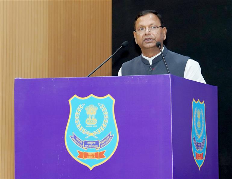 The Minister of State for Finance, Shri Pankaj Chaudhary addressing at the inauguration of new Office Building of DRI Headquarter, in New Delhi on June 03, 2025.