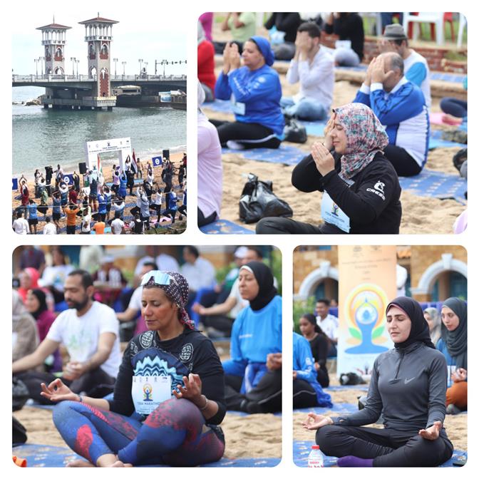 A special workshop was held at Stanley Beach, Alexandria, as a lead-up to the IDY-2025 celebrations. Egyptian youth participated with great enthusiasm and energy on May 31, 2025.:AYUSH