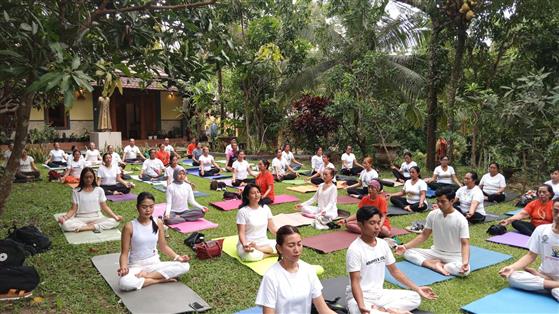 Swami Vivekananda Cultural Centre (SVCC), Bali organized the 33rd Pre-event of IDY-2025 in collaboration with Ashram Gandhi Puri, Klungkung in Indonesia on June 02, 2025.:AYUSH