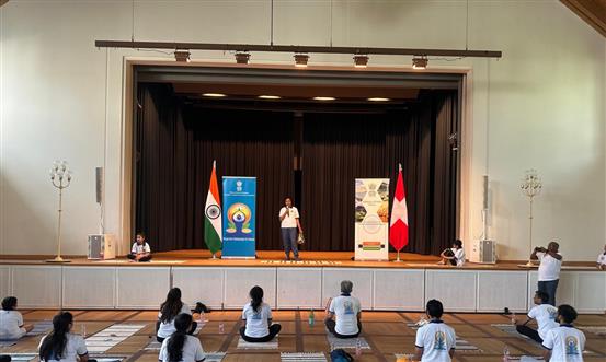 International Day of Yoga 2025 celebrations move to Basel with the 4th event of IDY-2025 series in as part of the India-in-Swiss’s 11th IDY-2025 celebrations, in Switzerland on June 02, 2025.:AYUSH