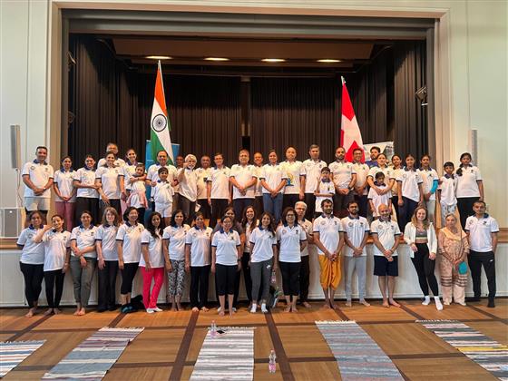 International Day of Yoga 2025 celebrations move to Basel with the 4th event of IDY-2025 series in as part of the India-in-Swiss’s 11th IDY-2025 celebrations, in Switzerland on June 02, 2025.:AYUSH