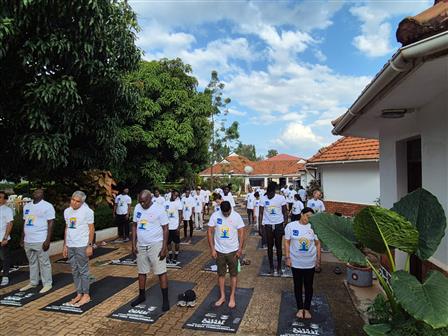 In the run up to the 11th IDY-2025, India in Uganda, in association with Sewa International Uganda organised a Yoga session at Gulu, in Uganda on June 04, 2025.:AYUSH