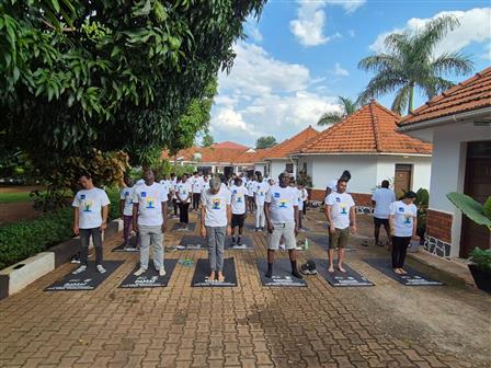 In the run up to the 11th IDY-2025, India in Uganda, in association with Sewa International Uganda organised a Yoga session at Gulu, in Uganda on June 04, 2025.:AYUSH