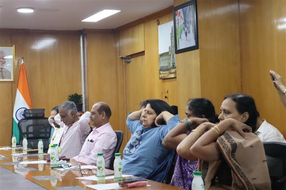As part of the activities leading up to the International Day of Yoga on 21st June 2025, the Ministry of Education organised a Yoga Camp and training session, which saw enthusiastic participation from its employees, in New Delhi on June 03, 2025.:AYUSH