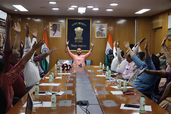 As part of the activities leading up to the International Day of Yoga on 21st June 2025, the Ministry of Education organised a Yoga Camp and training session, which saw enthusiastic participation from its employees, in New Delhi on June 03, 2025.:AYUSH