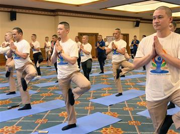 17 days to IDY 2025. Embodying the spirit of yoga for all, Swami Vivekananda Cultural Centre, Embassy of India, Bangkok conducted a special yoga session at Royal Thai Naval Command and Staff College, in Thailand on June 04, 2025.:AYUSH