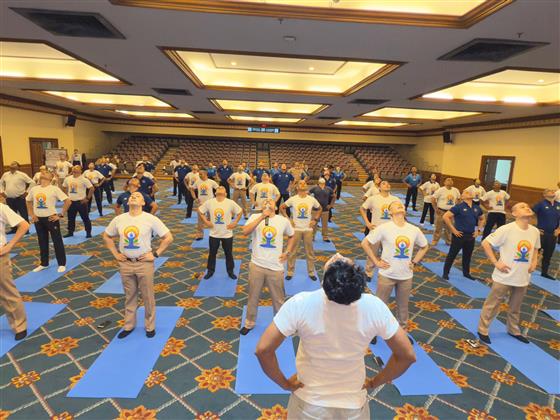 17 days to IDY 2025. Embodying the spirit of yoga for all, Swami Vivekananda Cultural Centre, Embassy of India, Bangkok conducted a special yoga session at Royal Thai Naval Command and Staff College, in Thailand on June 04, 2025.:AYUSH