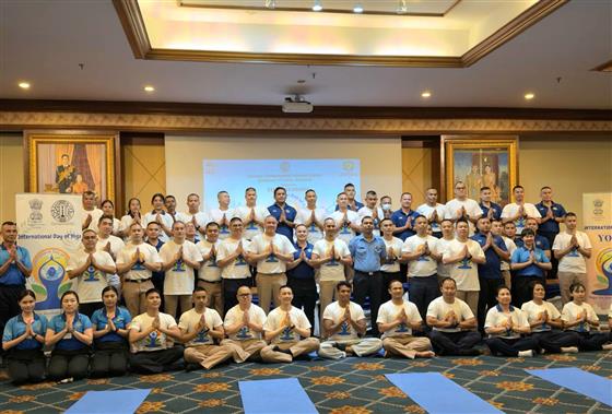17 days to IDY 2025. Embodying the spirit of yoga for all, Swami Vivekananda Cultural Centre, Embassy of India, Bangkok conducted a special yoga session at Royal Thai Naval Command and Staff College, in Thailand on June 04, 2025.:AYUSH