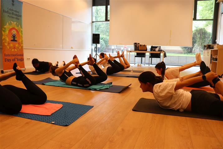 As part of the celebrations of the 11th International Day of Yoga, Yoga session at Refugees office in Budapest was organised by Amrita Sher-Gil Cultural Centre, Embassy of India on June 04, 2025.:AYUSH