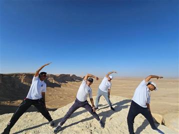 Yoga at the breathtaking Edge of the World. Embassy officials & community members united in spirit and stretch, in Saudi Arabia on June 09, 2025.