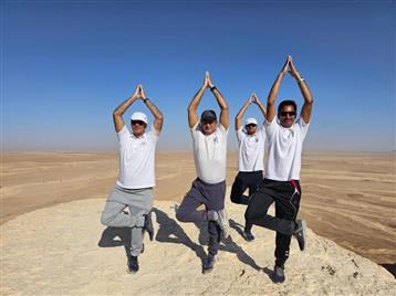 Yoga at the breathtaking Edge of the World. Embassy officials & community members united in spirit and stretch, in Saudi Arabia on June 09, 2025.