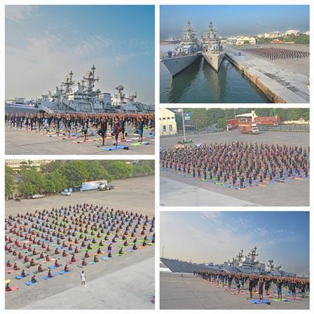 During their port call in Chennai, the ships of Eastern Sword Sunrise Fleet experienced a rejuvenating yoga session, embracing holistic wellness. The session fostered harmony, resilience, and personal health, while promoting self-awareness and focus among the crew on June 10, 2025.:AYUSH