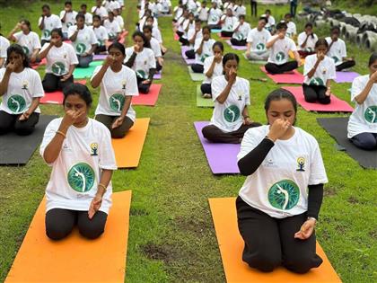 On the occasion of Harit Yoga, the spirited team of students, staff, and doctors of National Institute of Naturopathy, Pune embarked on a rejuvenating Yoga Trek to Sinhagad Fort blending the serenity of yoga with the strength of nature and the joy of togetherness on June 10, 2025.:AYUSH