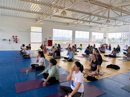 India in Sao Paulo, Brazil collaborated with Prof. Lígia Padilha for a special yoga session at São João Clube, Atibaia, as part of the IDY2025 countdown. The session was led by Teacher of Indian Culture, Mr. Satyendra followed by meditation and distribution of the Common Yoga Protocol books on June 09, 2025.:AYUSH
