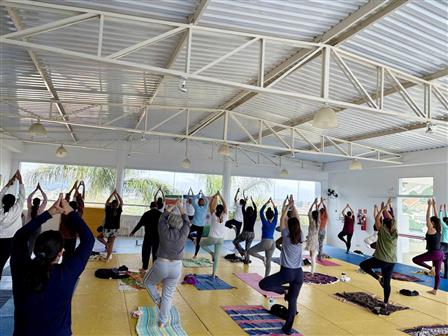 India in Sao Paulo, Brazil collaborated with Prof. Lígia Padilha for a special yoga session at São João Clube, Atibaia, as part of the IDY2025 countdown. The session was led by Teacher of Indian Culture, Mr. Satyendra followed by meditation and distribution of the Common Yoga Protocol books on June 09, 2025.:AYUSH
