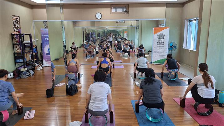 Consulate General of India and Nusantara Yoga Club held a Yoga event to promote yoga in Medan, Indonesia on May 15, 2025.:AYUSH